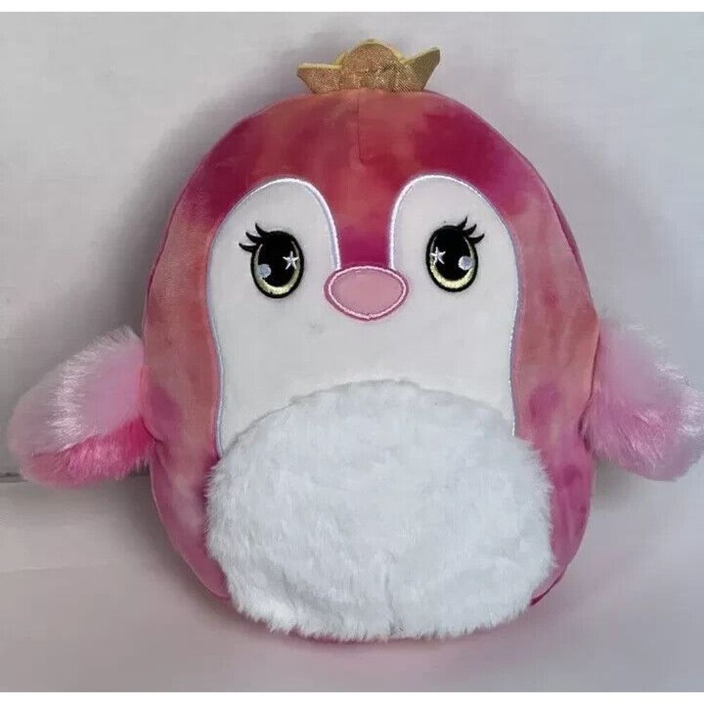 Squishmallow Pink Princess Penguin Plush With Crown 9" Twinkly Star Eyes